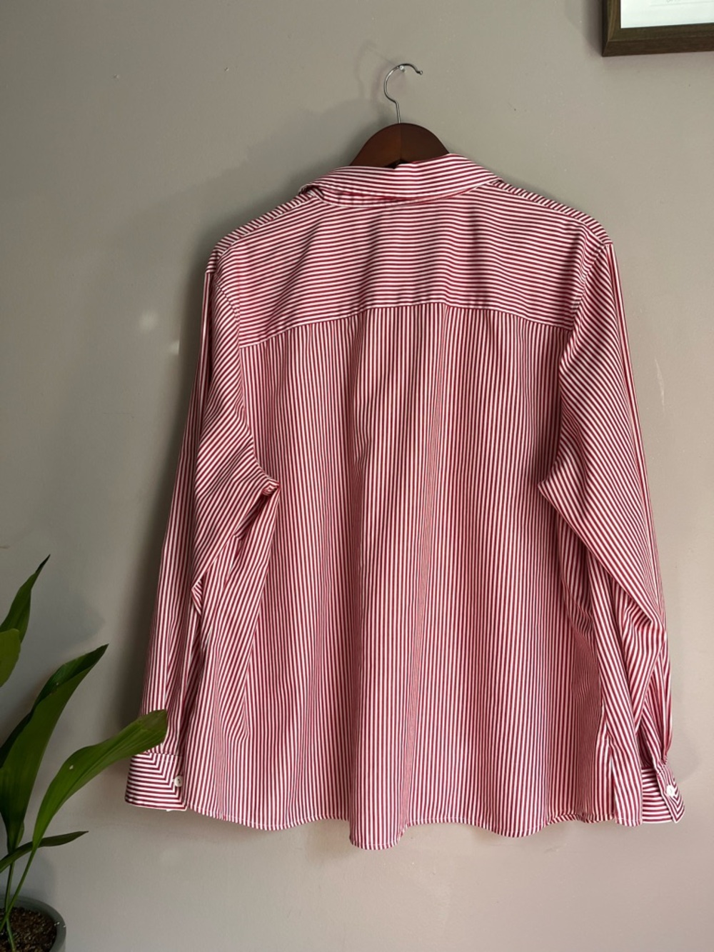 Foxcroft Red & White Striped Button-Up Shirt - Picture 3 of 4
